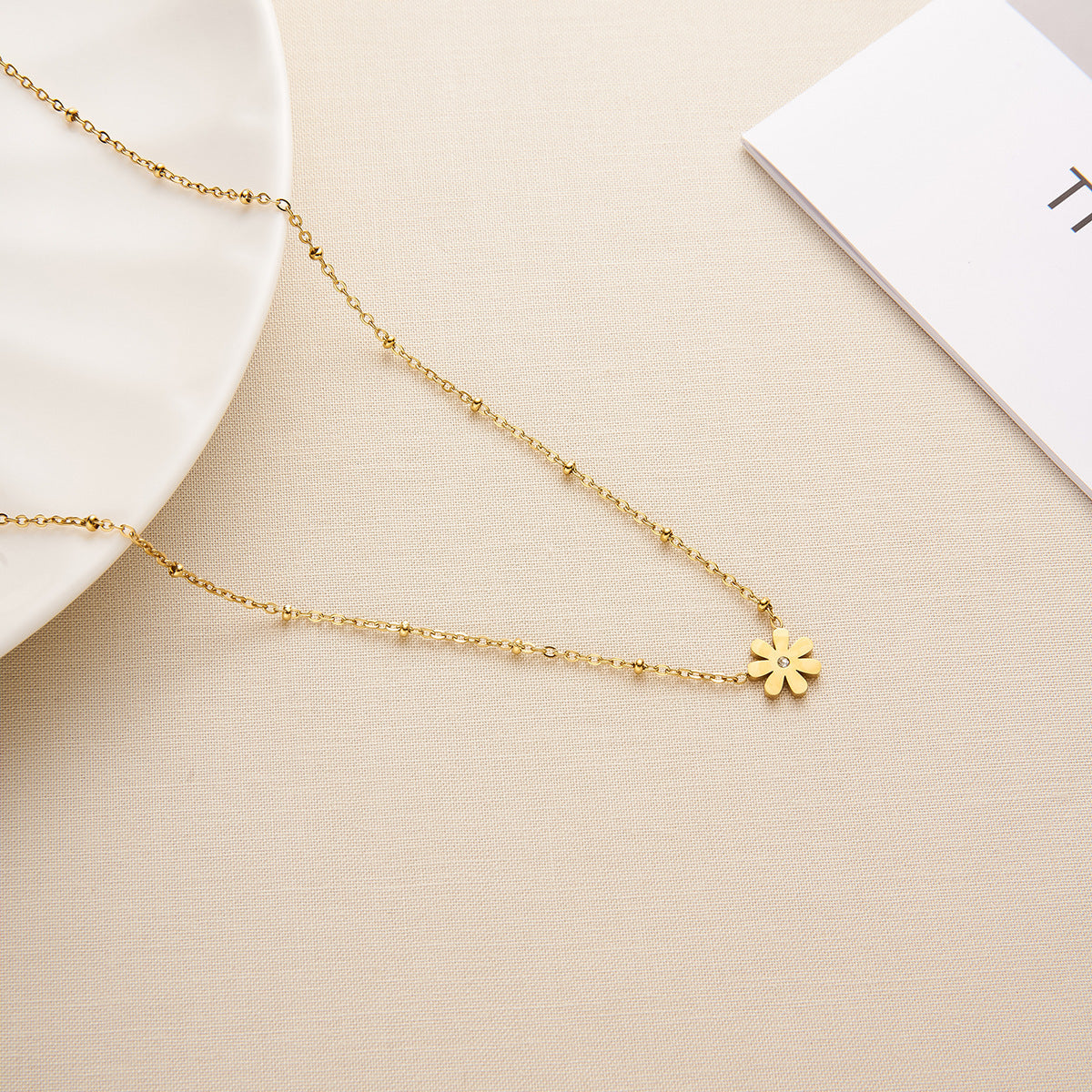 Titanium Steel Daisy Jewelry Set