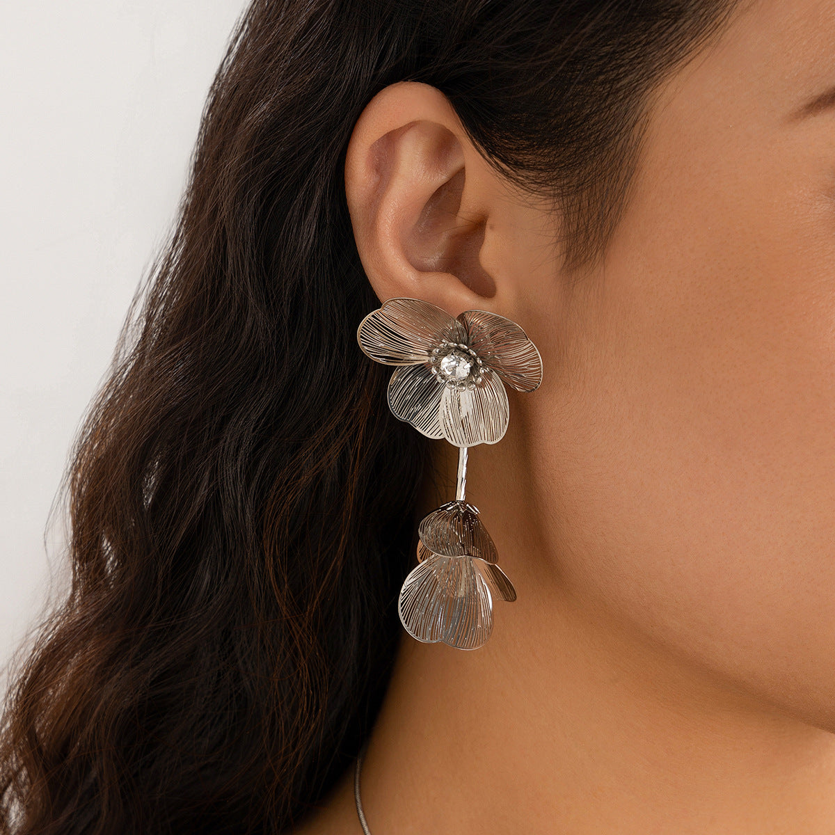 Flower Versatile Lock Necklace, Earrings