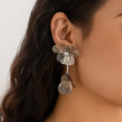 Flower Versatile Lock Necklace, Earrings