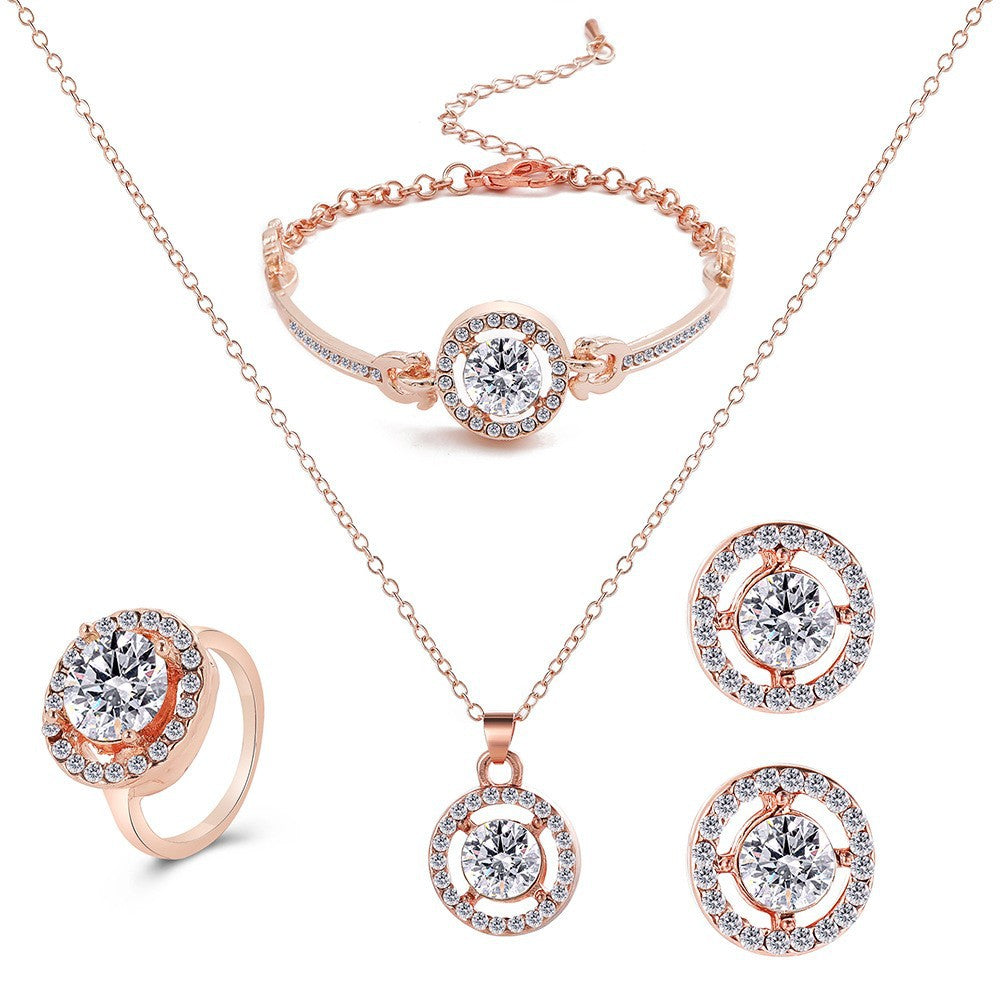Square Cut Zirconia Jewelry Set