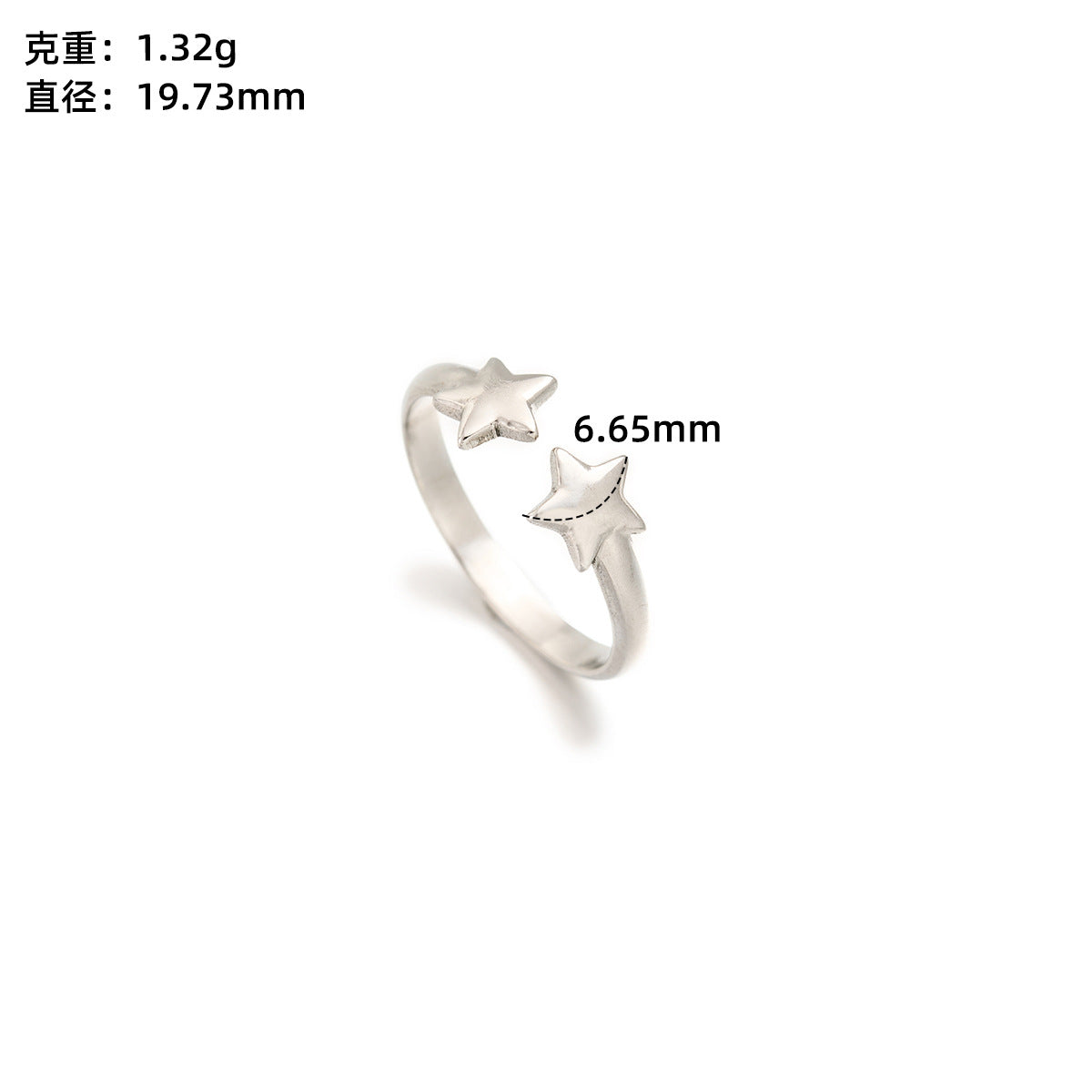 Stainless steel love open ring