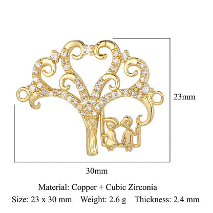 Copper zircon DIY jewelry accessories dripping love