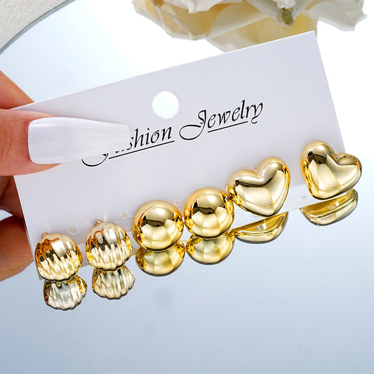 CCB Love Stud Earring Set (3-Piece)