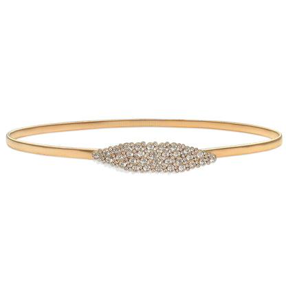 Rhinestone elastic waist chain fashion