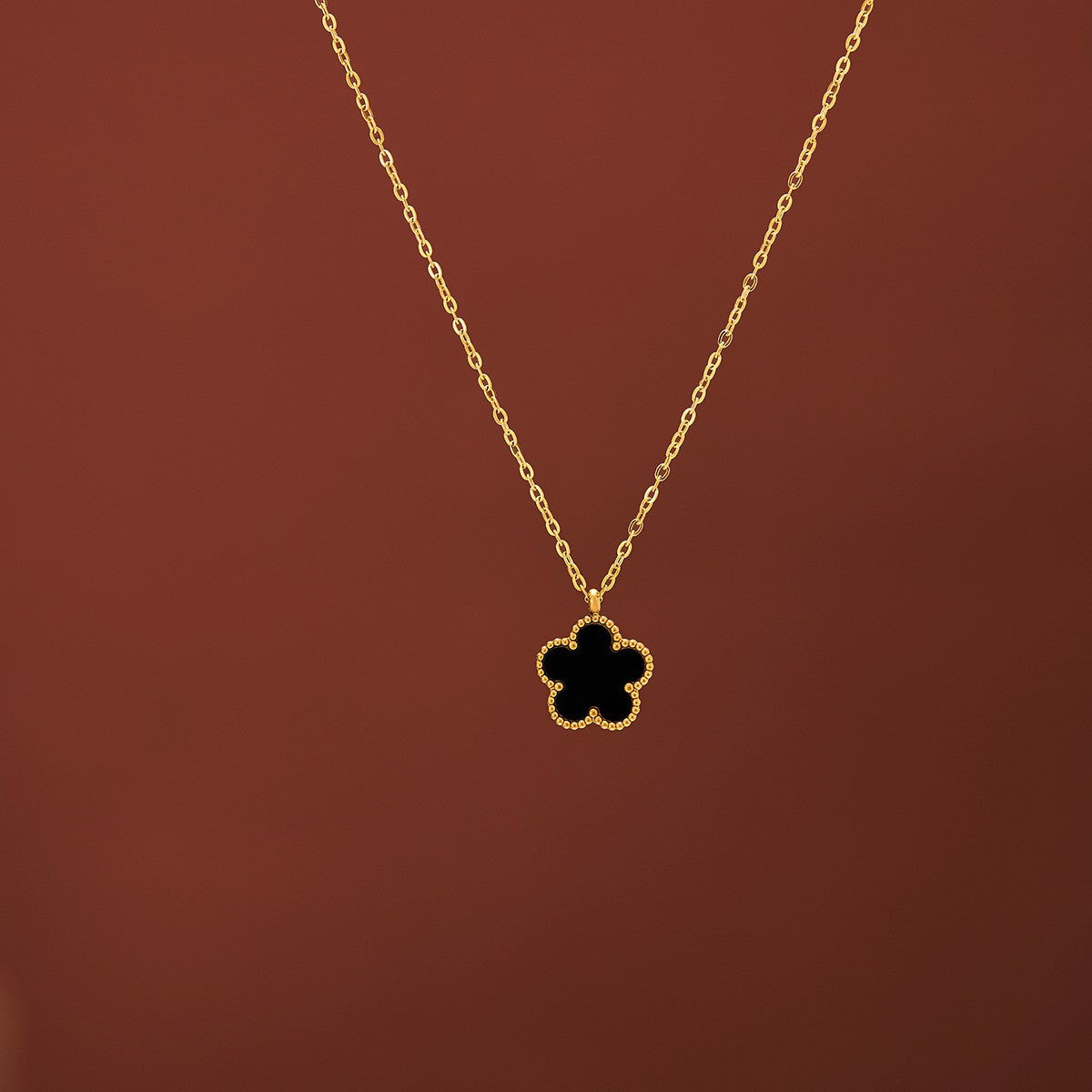 Clover Flower Titanium Steel Necklace