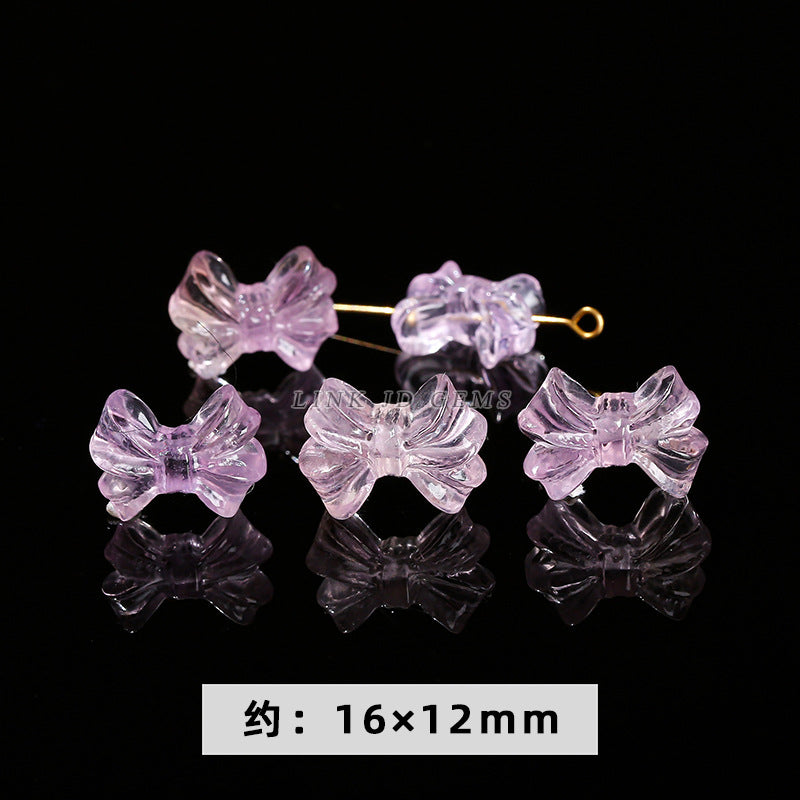 Amethyst engraving Pixiu nine-tailed fox single loose bead