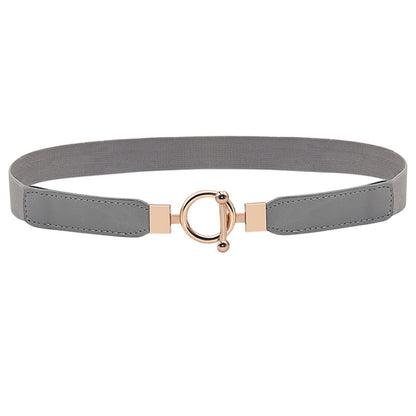 Retro Circle Button Slim Waist Seal