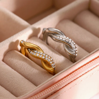 Titanium steel electroplated ring