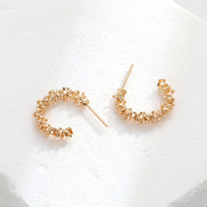 Pendientes de aro personalizados con la letra C 