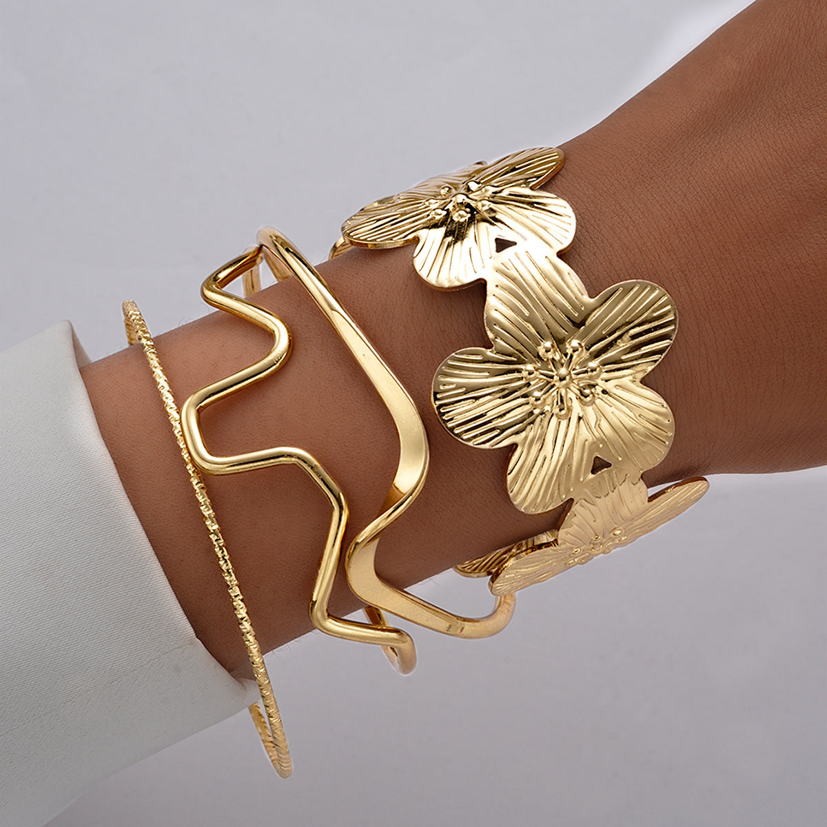 Retro Open Chain Bracelet Set