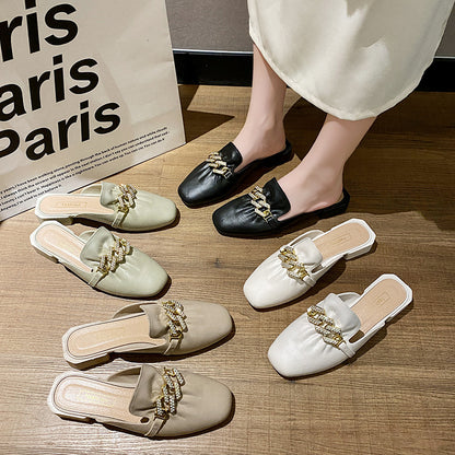 Chain beach sandals women