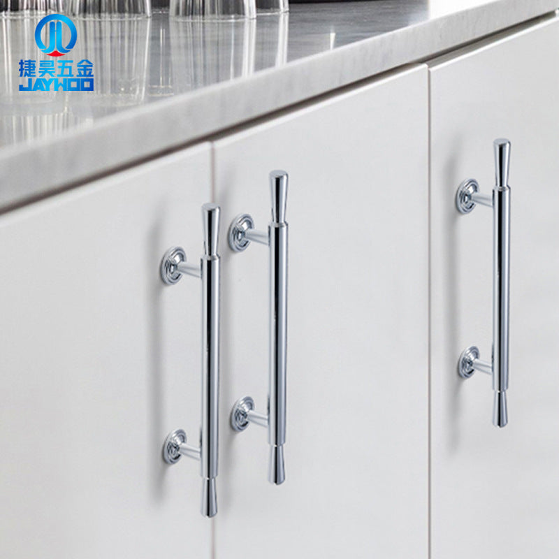 High-end solid brass handle silver plating