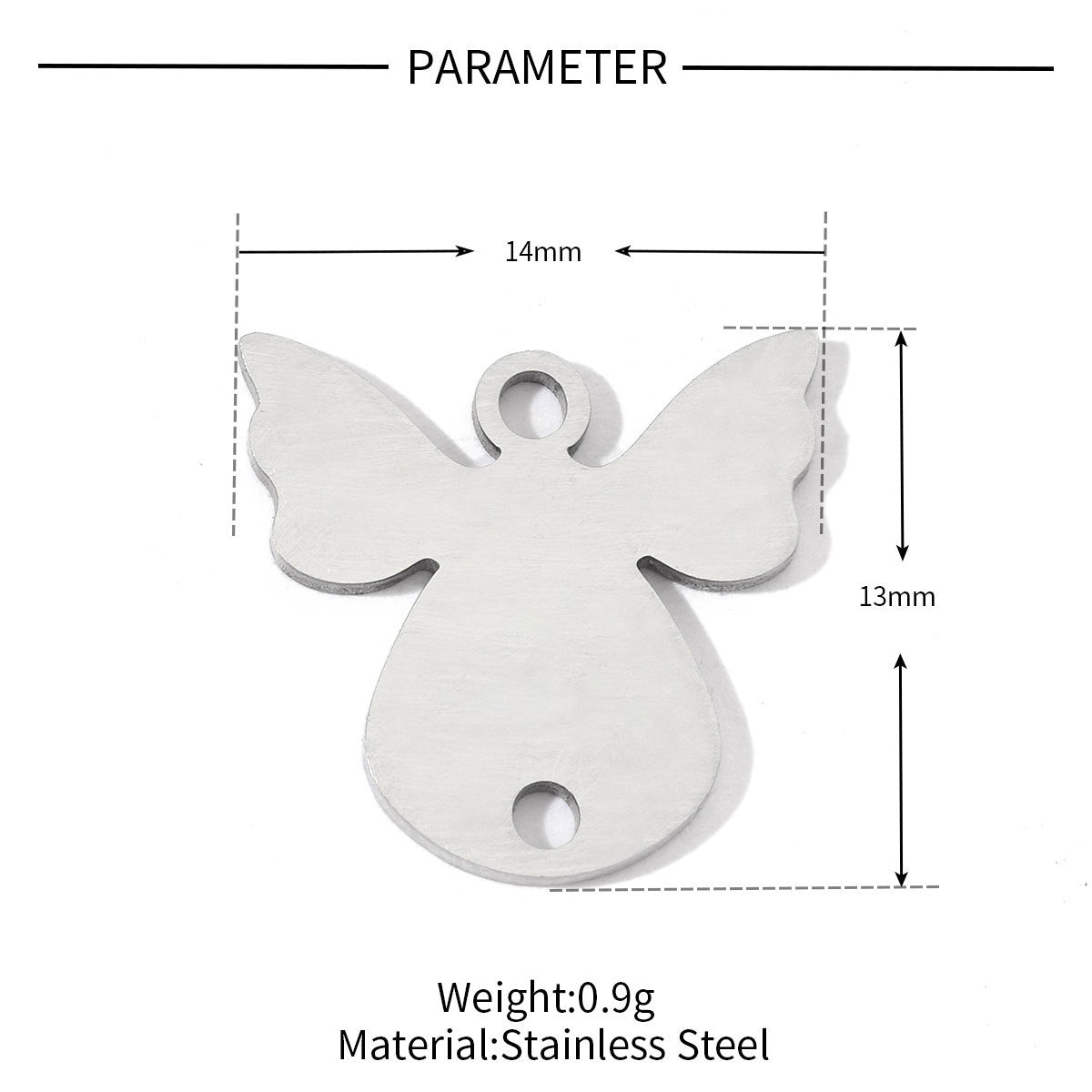 20 pcs/bag boy girl family titanium steel d pendant