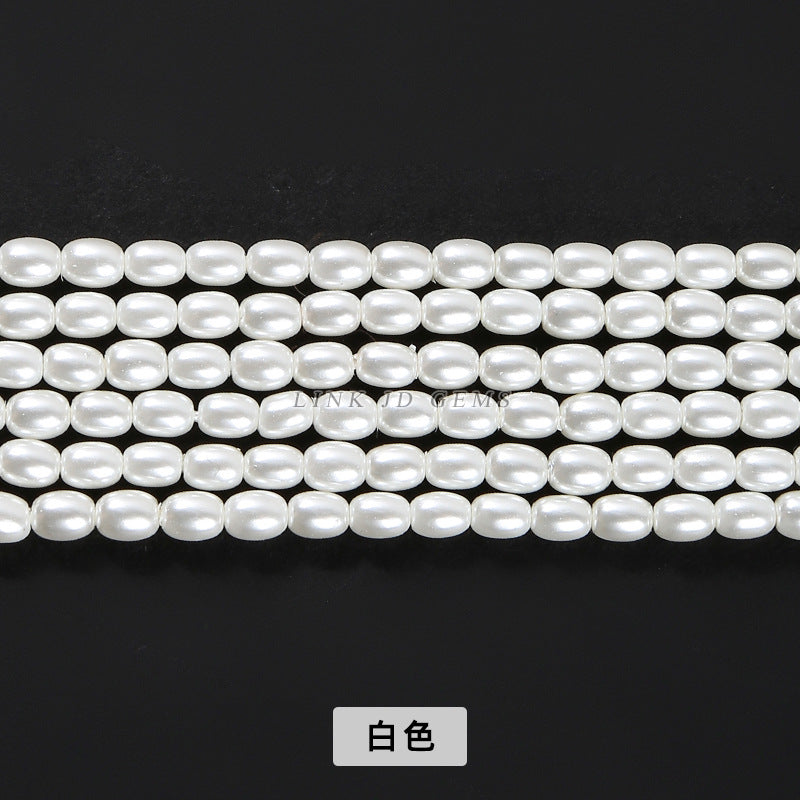 3Mm natural freshwater pearl rice-shaped beads loose beads