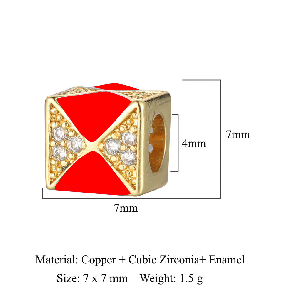 Devil's Eye Copper Zircon Jewelry Beads