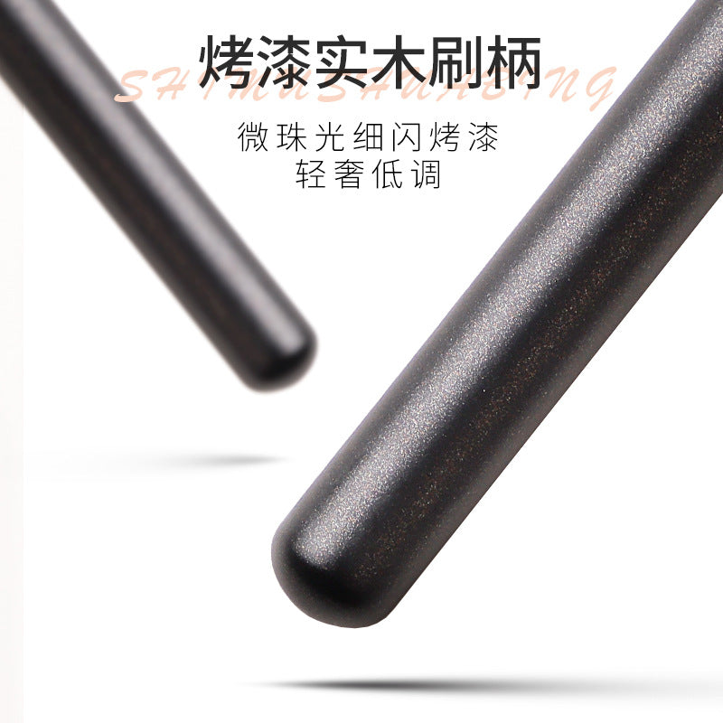 Single Wooden Eyeshadow Blending Foundation Brush