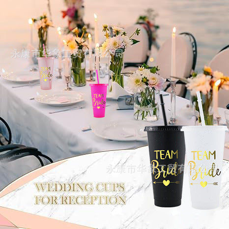 24Oz plastic cup with glitter LOGO