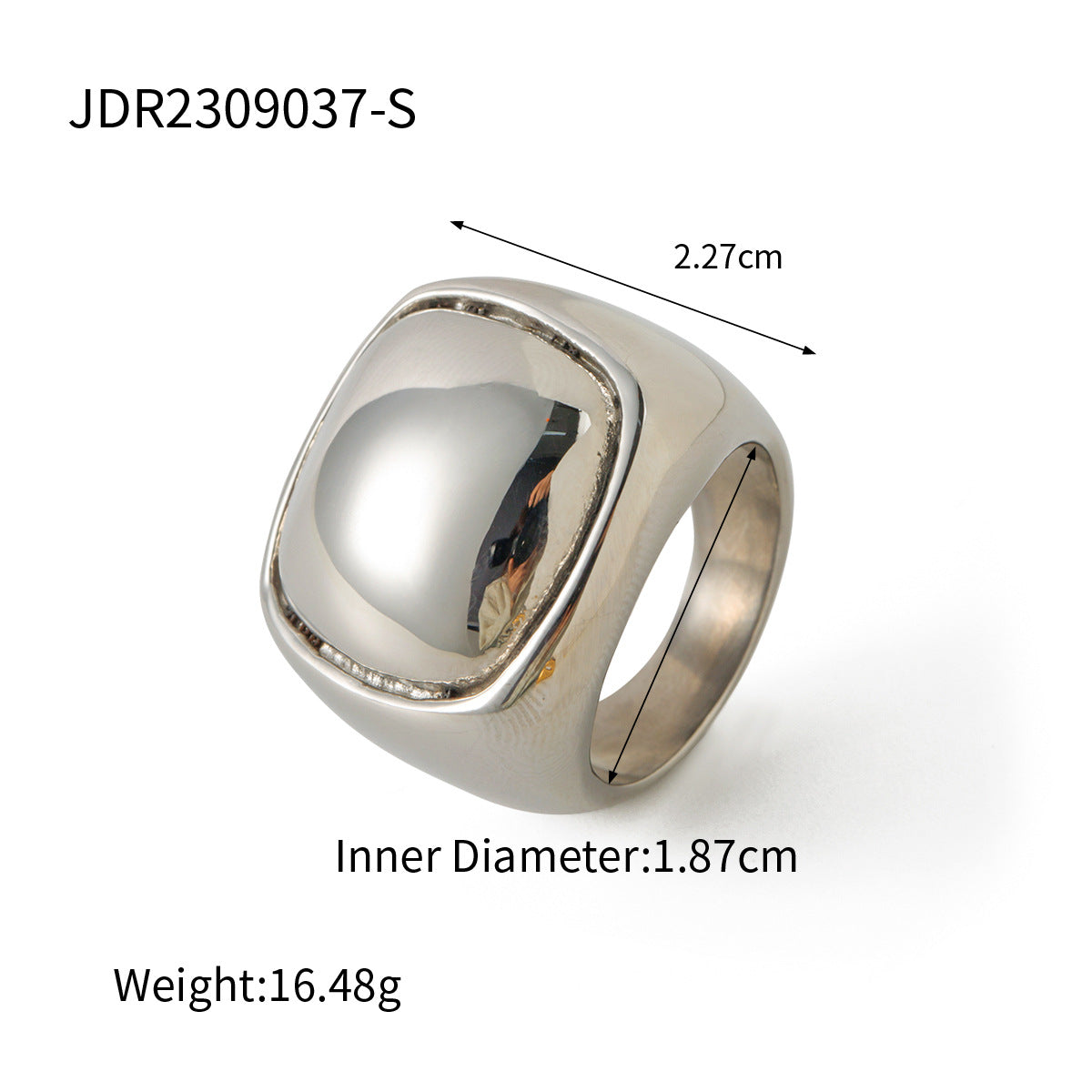 Exaggerated spherical ring