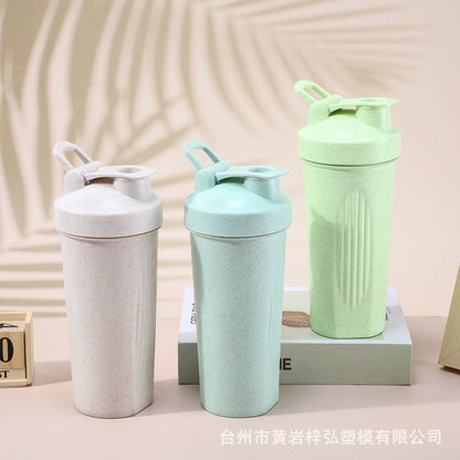 600Ml Wheat Straw Shaker Cup