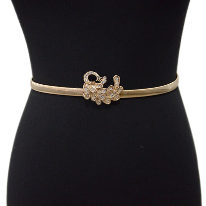 Peacock metal chain waist chain