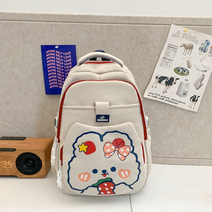 Backpack with cute print and large capacity