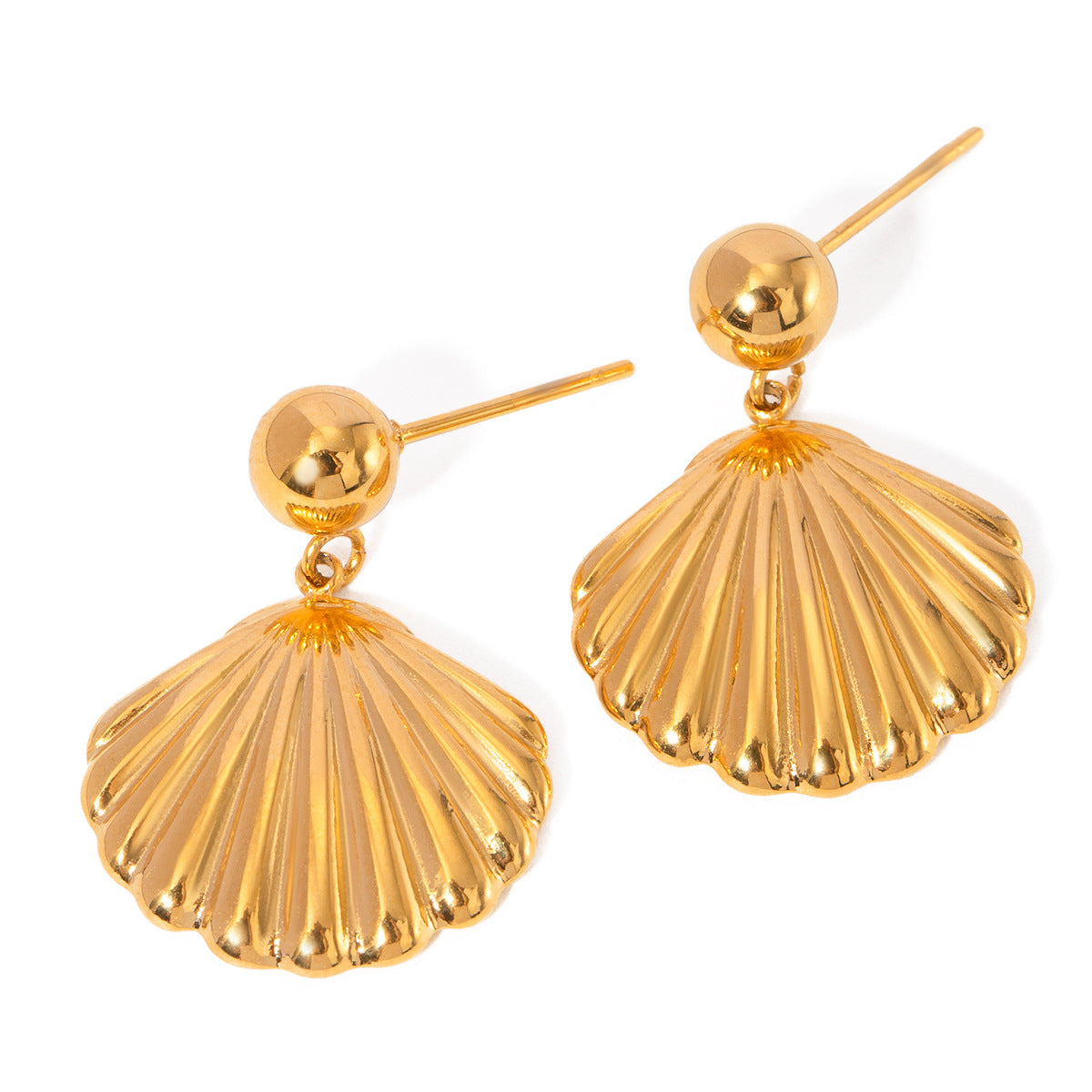 Steel Bead Stainless Steel Metal Earrings