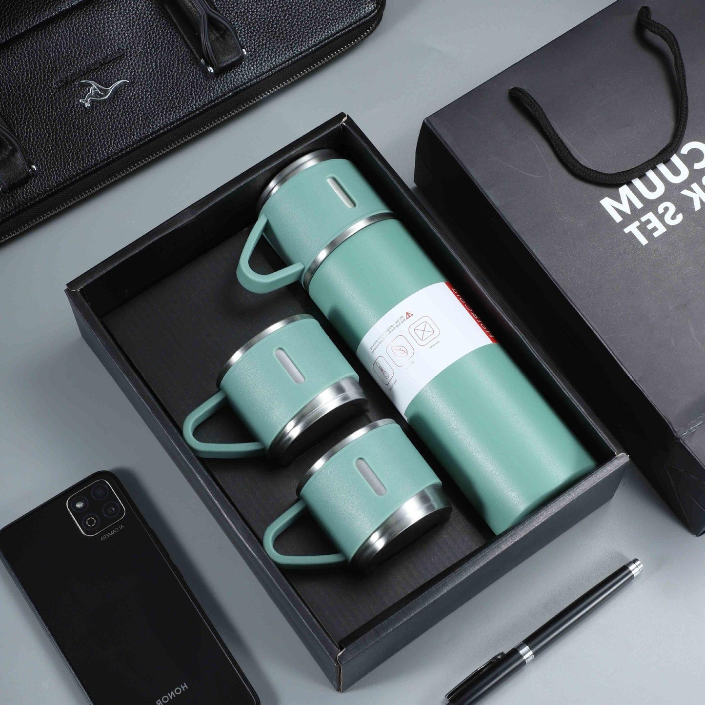 Gift Mug Gift Box Set One Mug with Three Lids