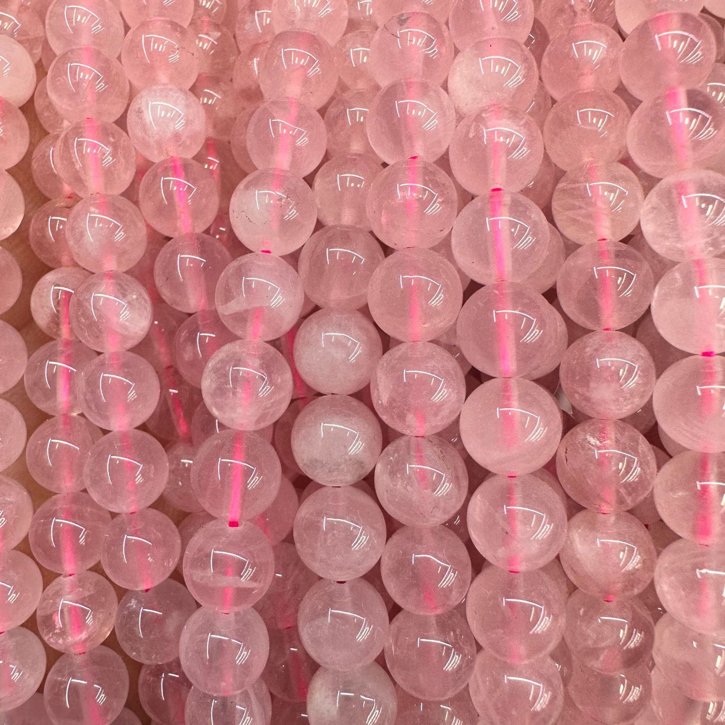 6-12mm natural Madagascar pink crystal beads