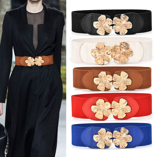 Belt women's decorative elastic waist seal width