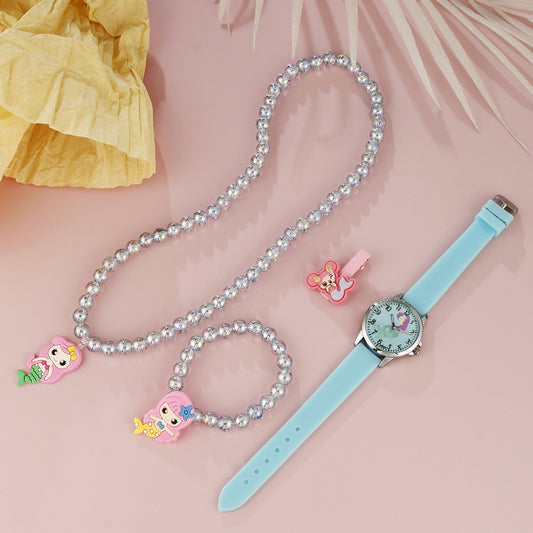 Cartoon Element Round Dial Watch Set