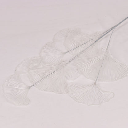 Simulation fan blade 3 forks golden ginkgo leaf simulation flower