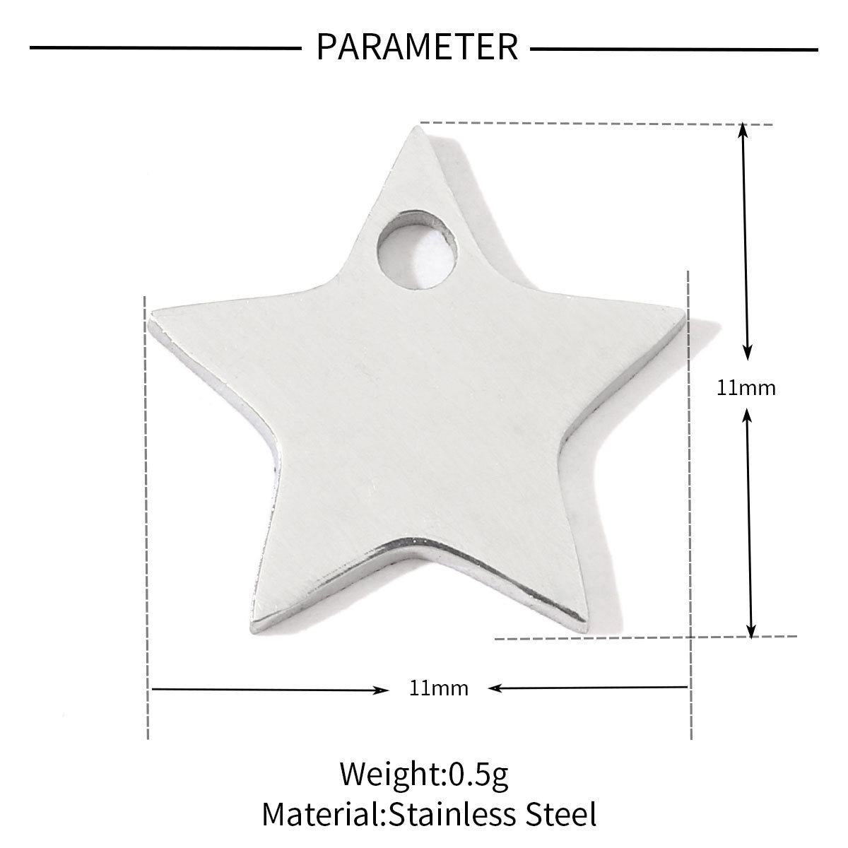 20 pcs/pack of boys and girls digital titanium steel pendants