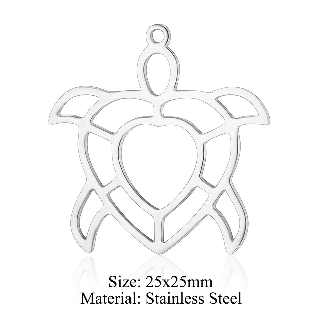 5 pcs/bag pendant peacock dolphin wolf stainless steel DIY