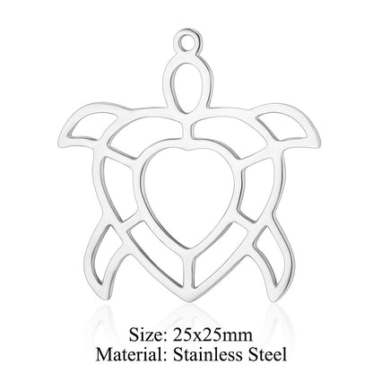 5 pcs/bag pendant peacock dolphin wolf stainless steel DIY