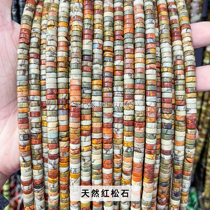 3 * 6Mm natural stone right angle disc loose beads