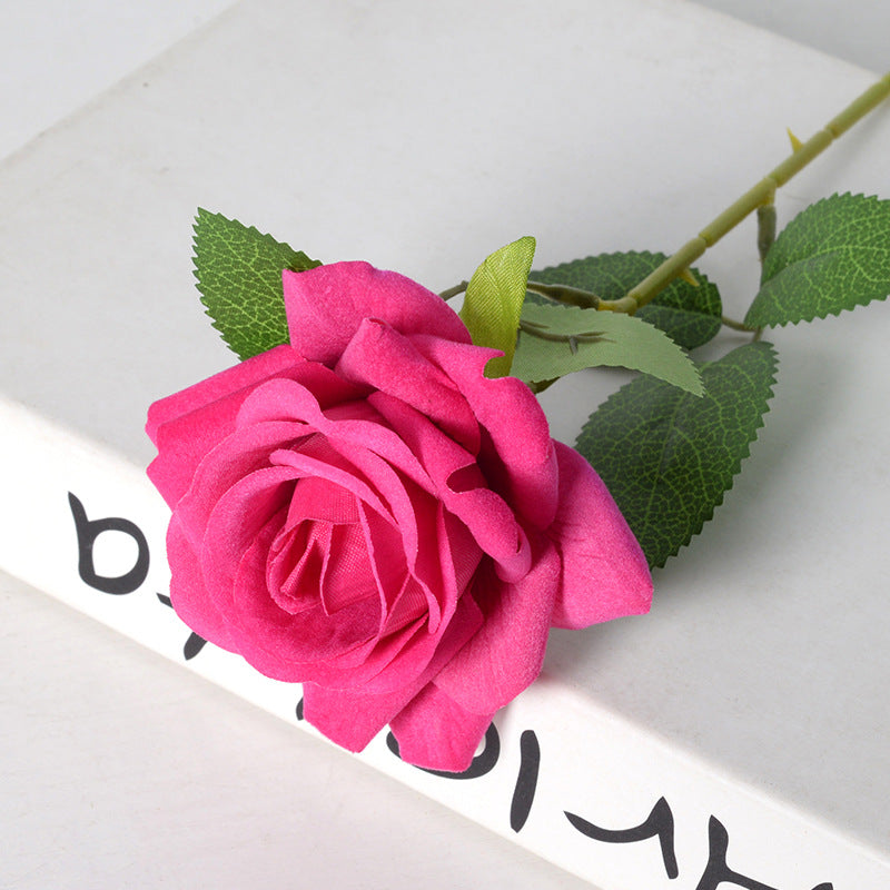 Simulation velvet rose corner rose flower
