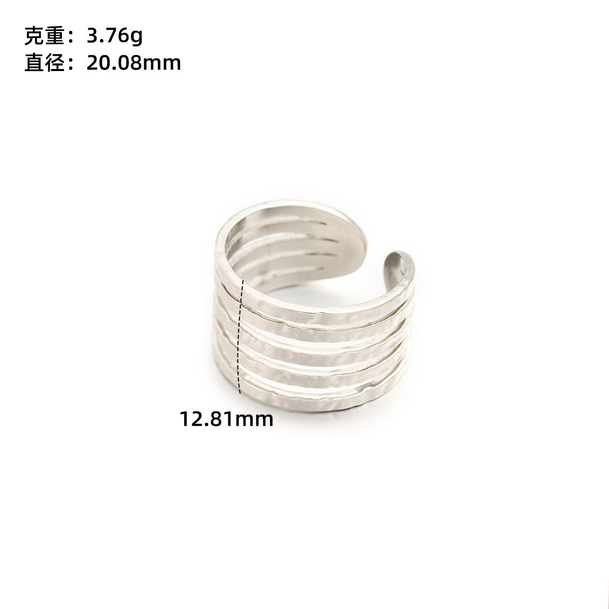 Stainless steel love open ring