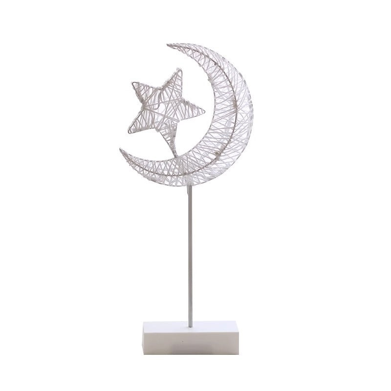 Heart Moon Table Lamp LED Night Light Pentagram Table Lamp