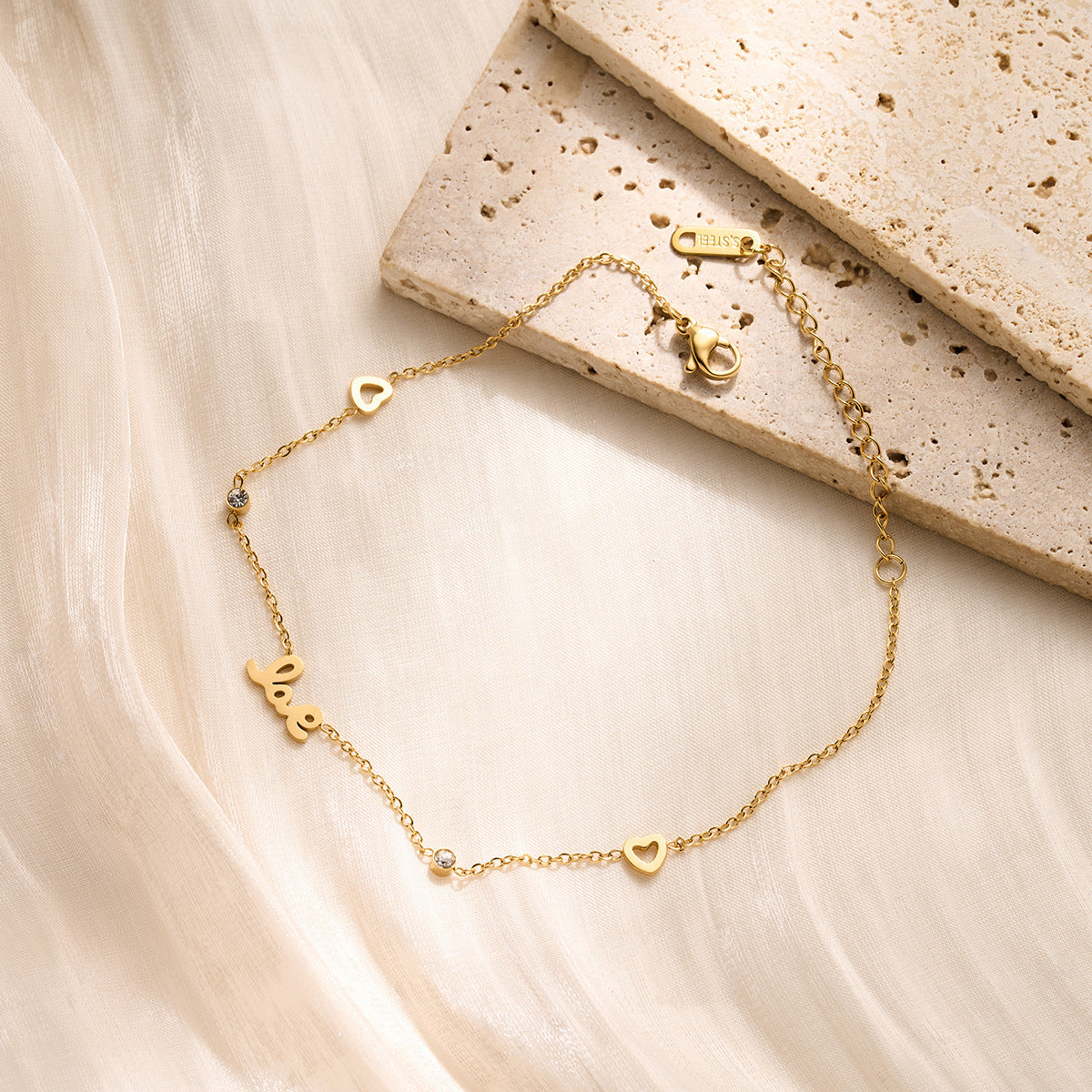 Titanium Steel LOVE Diamond Bracelet/Anklet