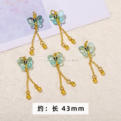 Ancient sand gold dripping copper accessories