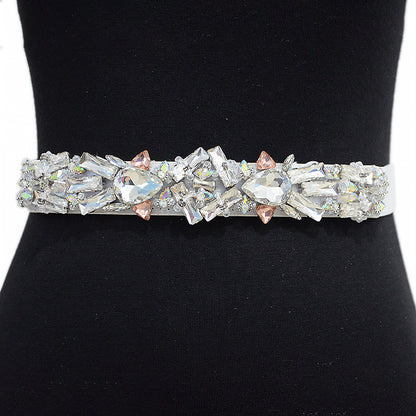 Rhinestone elastic belt