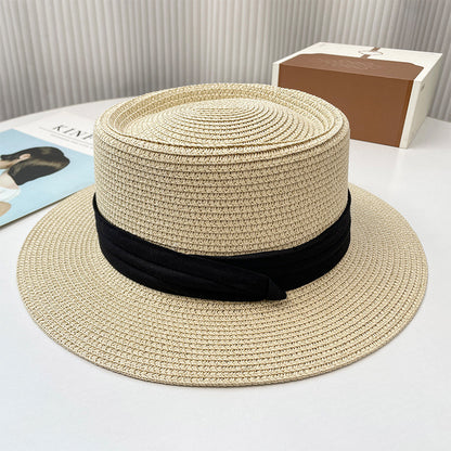 Sombrero de paja plegable popular Sombrero para el sol de ala ancha estilo británico 