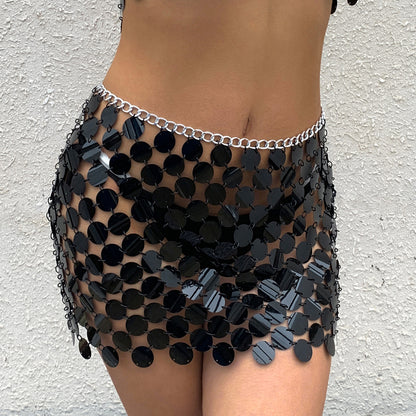 Cadena corporal con lentejuelas sexy para mujer 