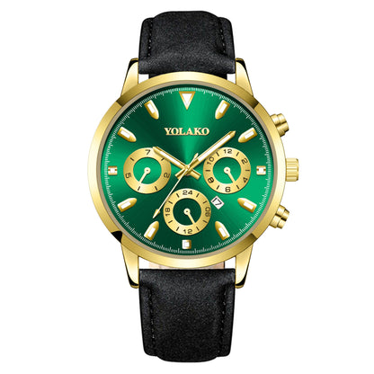 Belt Multicolor Men's Quartz Calendar Watch