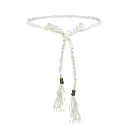 Braided Lace Up Bow Waist Chain