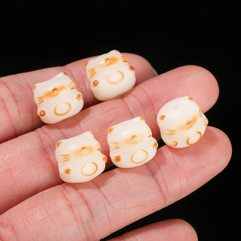 Charcoal Bodhi Root Lucky Cat Accessories