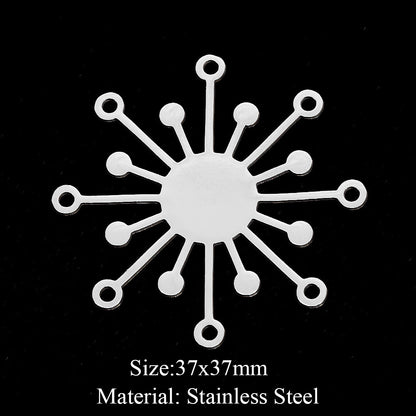 5 pcs/bag Fan-shaped flower geometric pendant