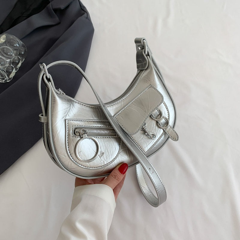 High-quality textured crossbody motorcycle bag