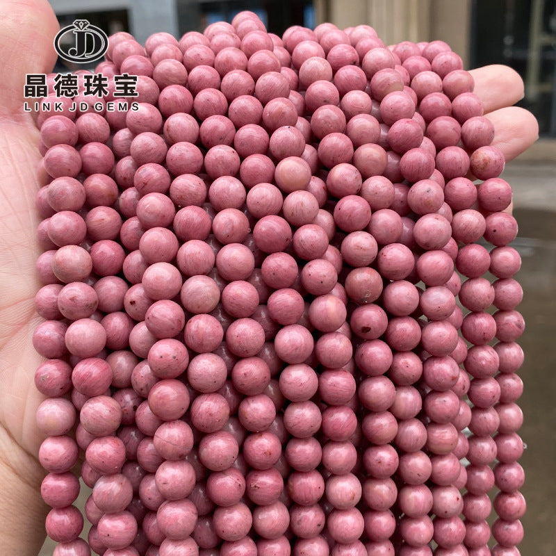 7A natural rosestone round beads