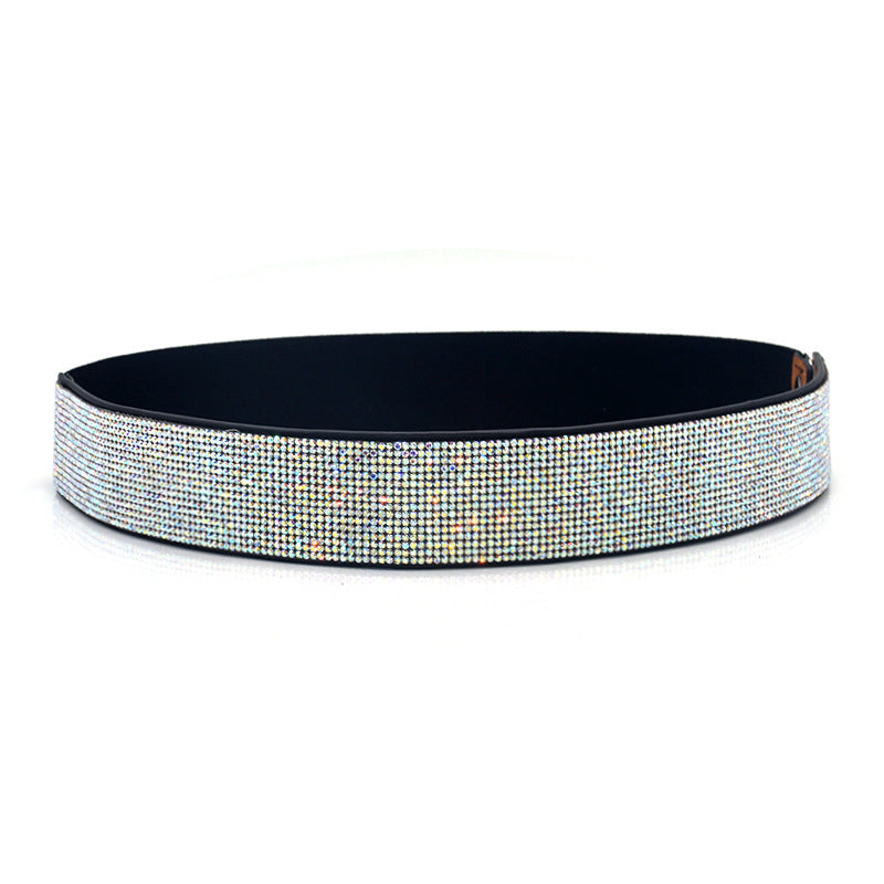 hot  sale Handmade rhinestone inlaid elastic waist seal